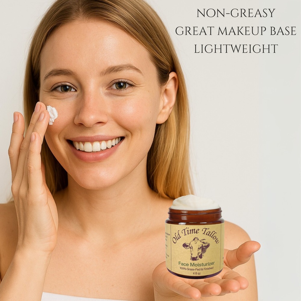 Organic Tallow Face Moisturizer 100% Grass Fed USA Made Natural Anti Aging Cream - Picture 3 of 6